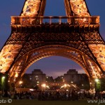Noční Eiffelovka ze stativu